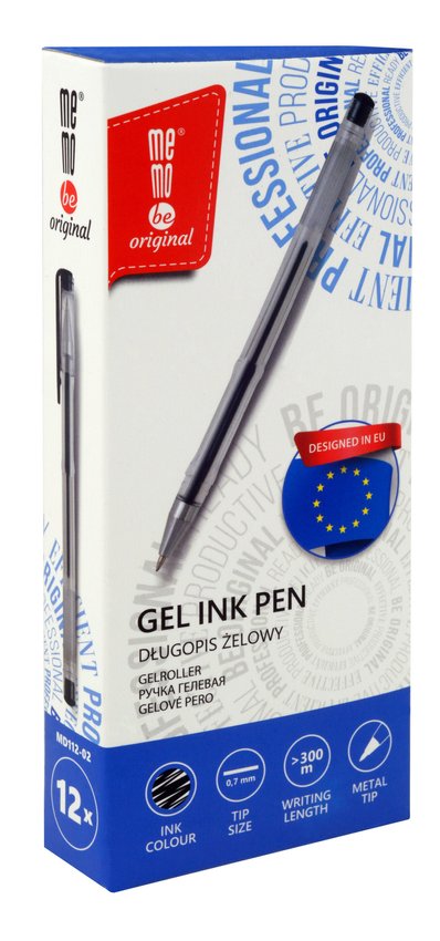 Długopis Żelowy Memobe 0,7 Mm Czarny