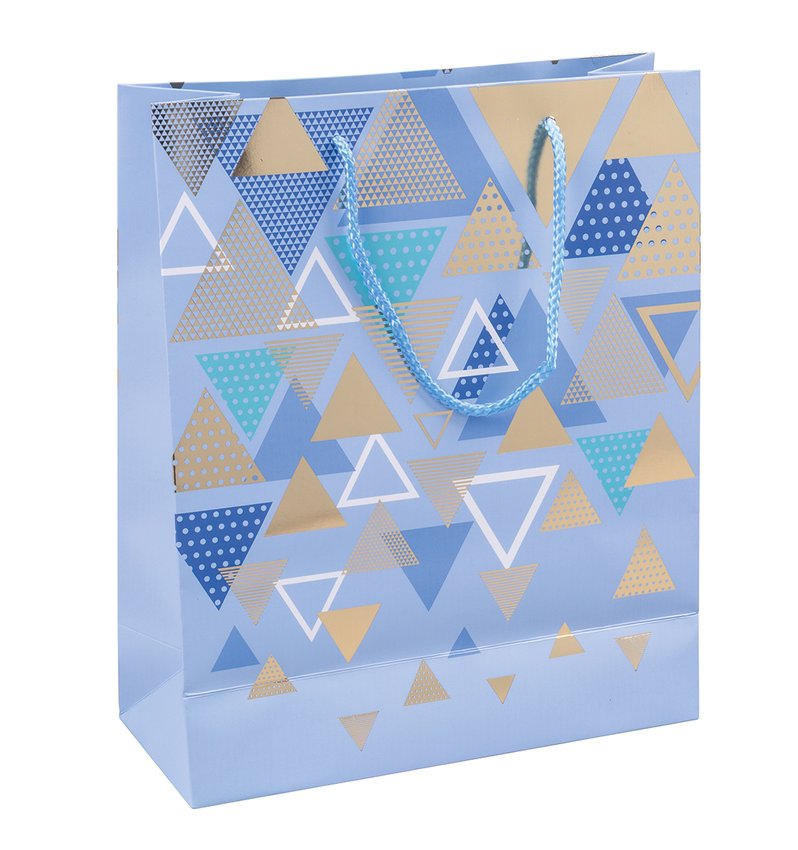 Torebka na prezenty DONAU HOME laminowana 25x30x10cm całoroczna sznurek mix wzorów