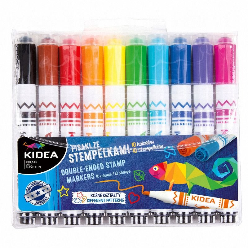 Pisaki 10kol. Stempelki Etui /Kidea