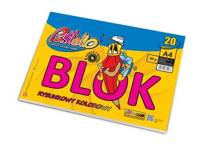 Blok Rysunkowy A4 20k Kolor  /Pastello