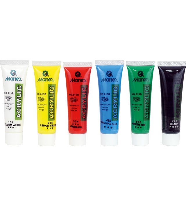 Farby akrylowe 81306 B &#8211 6 kol. Maries 30 ml