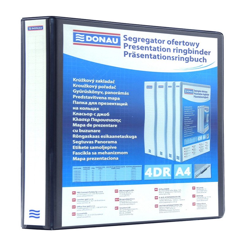 Segregator Ofertowy Donau PP A4/4Rd/16 Czarny
