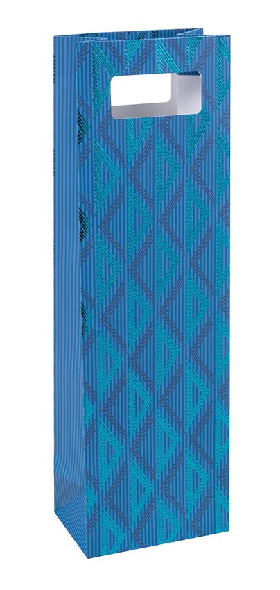 Torebka na alkohol DONAU HOME laminowana 12x415x8cm całoroczna z rączką mix wzorów