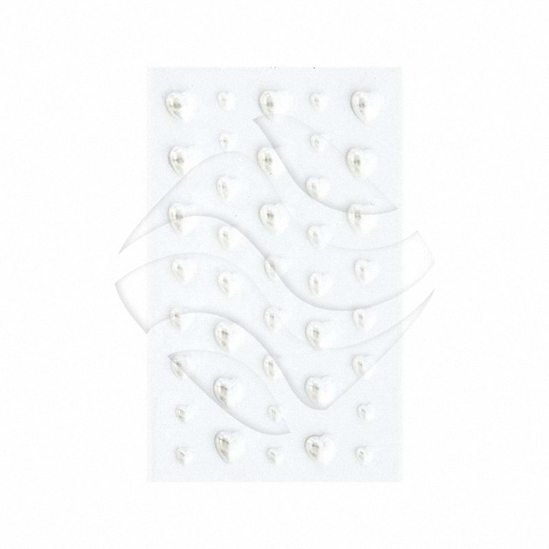 Perełki Samoprzylepne Serca (251106) A'40 Biały /Argo