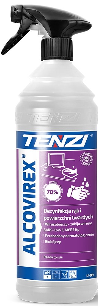 Tenzi Alcovirex 1L – płyn do dezynfekcji rąk i powierzchni twardych