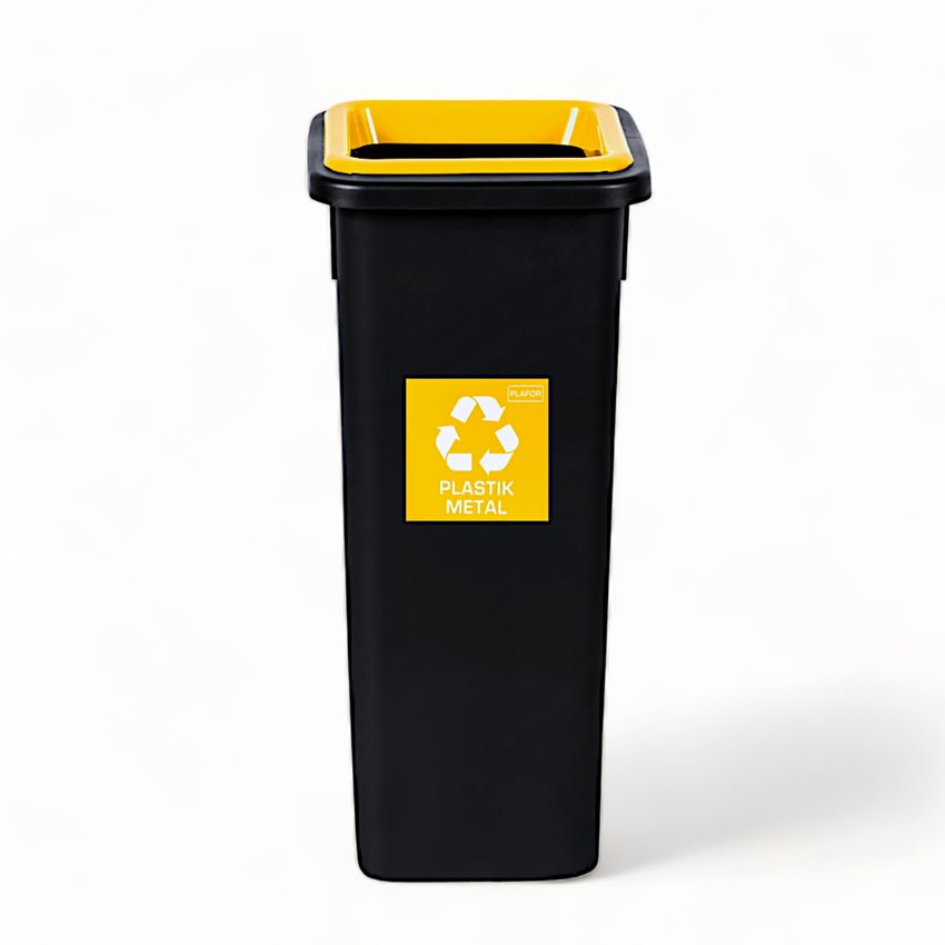 Kosz na Śmieci FIT BIN 20L Żółty Plastik / Plafor