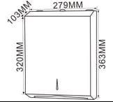 DISH93 podajnik ręczników papierowych MAXI ZZ biały