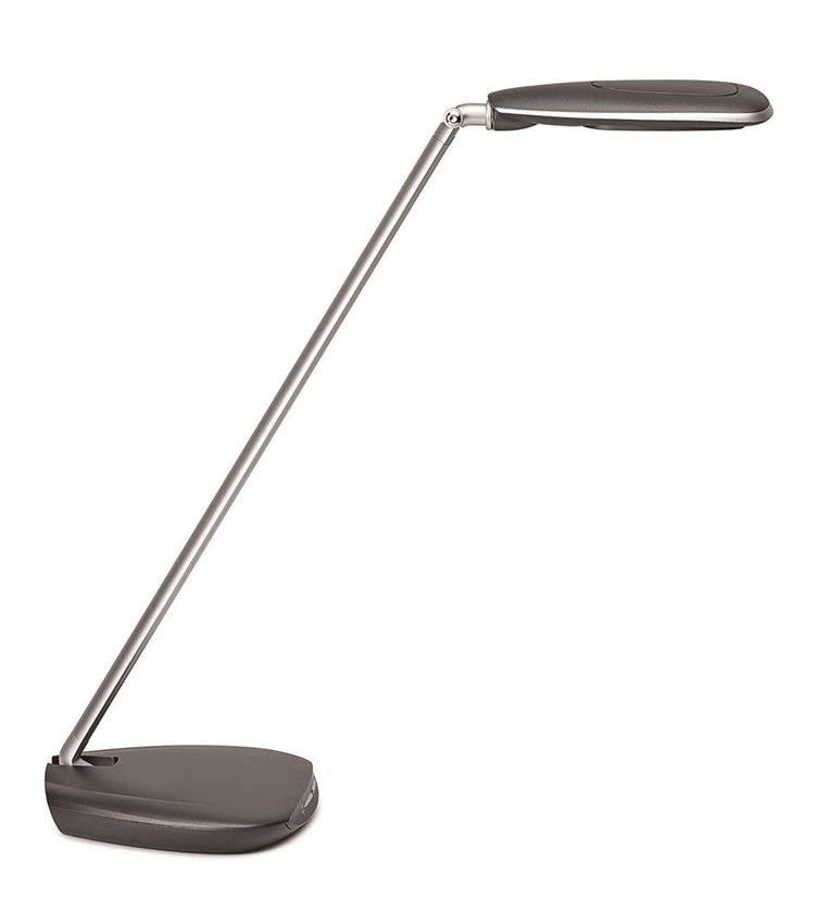 Lampka LED na biurko MAULpulse Colour Vario 7W ze ściemniaczem srebrno-czarna
