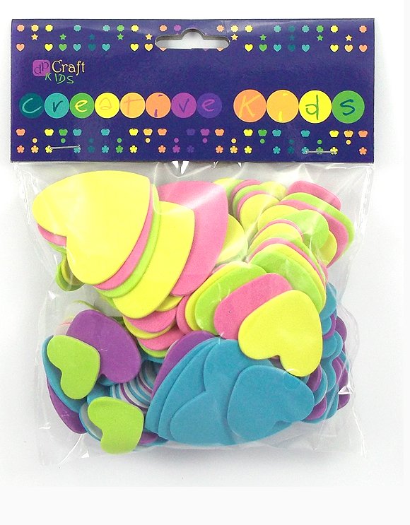 Naklejki z Pianki Serca 120szt. /DpCraft