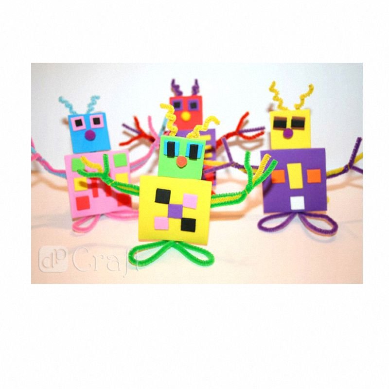 Naklejki z Pianki Kwadraty 100szt. / DpCraft