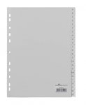 Przekładki do Segregatorów A-Z (24) PP A4 10szt. Szare /Durable 650810