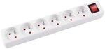Przedłużacz Office Products 6 Gniazd 5M Z Uziemieniem I Wyłącznikiem Biały