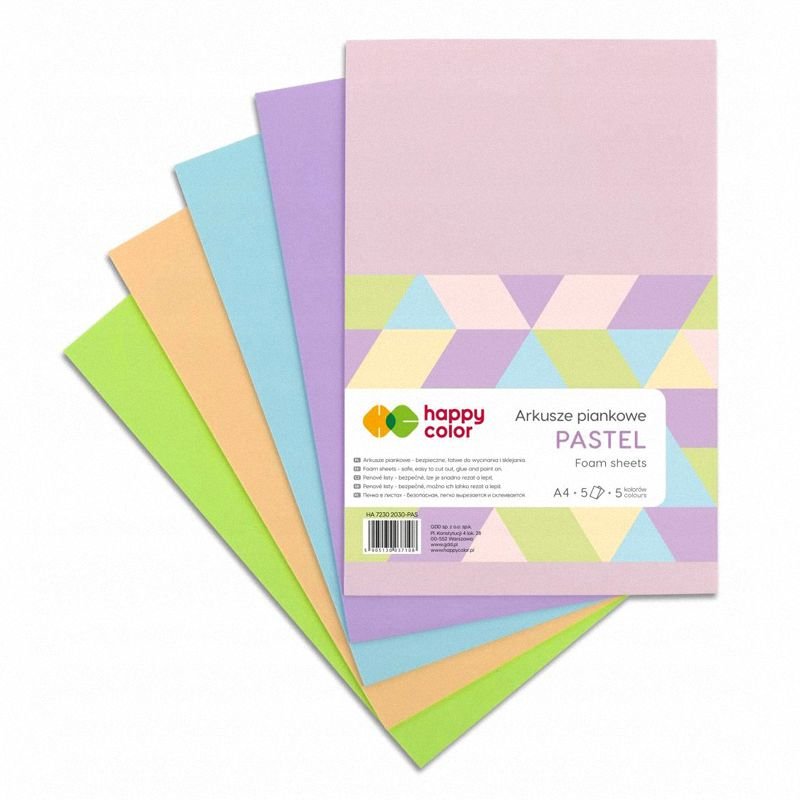 Pianka Dekoracyjna A4 5szt. Pastel Mix /Happy Color