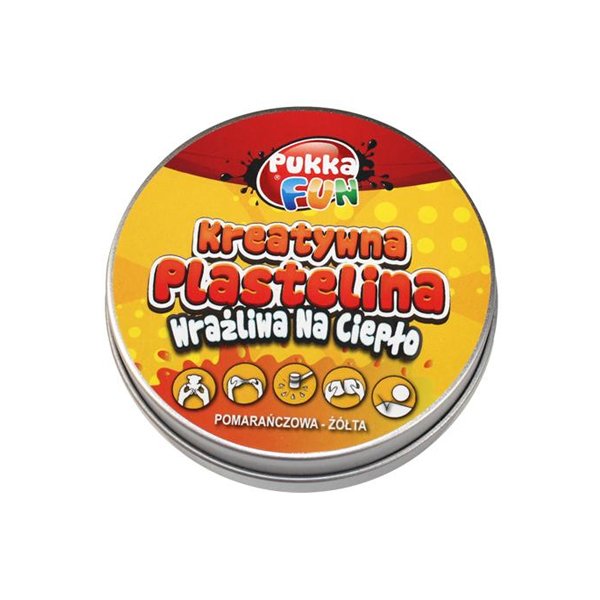 Plastelina Kreatywna Pukka Fun 60g Wrażliwa na Ciepło Pomarańczowa/Żółta