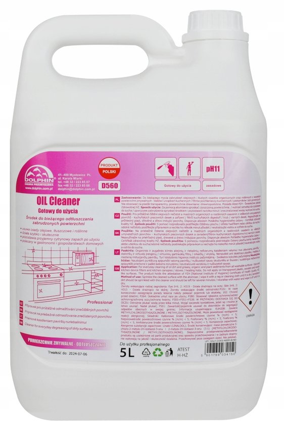 Dolphin Środek do Bieżącego Odtłuszczania Oil Cleaner D560 5L