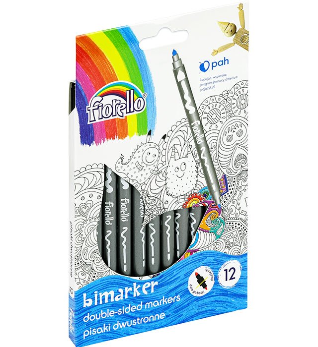 Pisaki BIMARKER dwustronne Fiorello GR-F816 &#8211 12 kol.