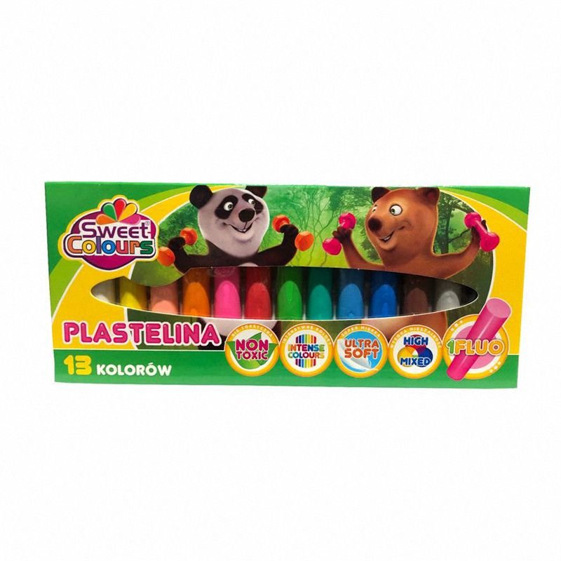 Plastelina 13 kol Okrągła Sweet Colours / Koma-Plast