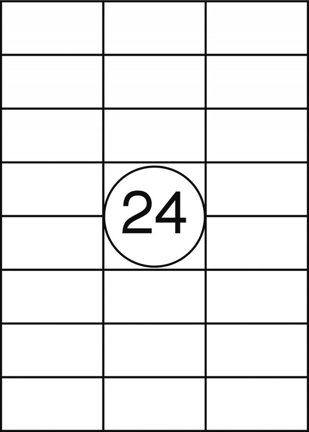 Etykiety Samoprzylepne 64,6x33mm  /Office Products