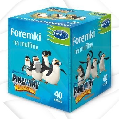 Foremki Na Muffiny 40szt. box Pingwiny Z Madagaskaru /Stella