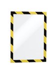 Samoprzylepna Ramka Magnetyczna Duraframe Security A4 2szt. Czarno-Żółta /Durable 4944130