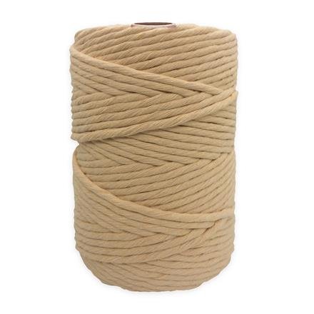 Sznurek Bawełniany Skręcany 5mm 100m Jasny Brąz / DpCraft