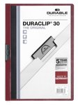 Skoroszyt z Klipem A4 PVC Duraclip 30 Kartek Ciemnoczerwony /Durable 220031