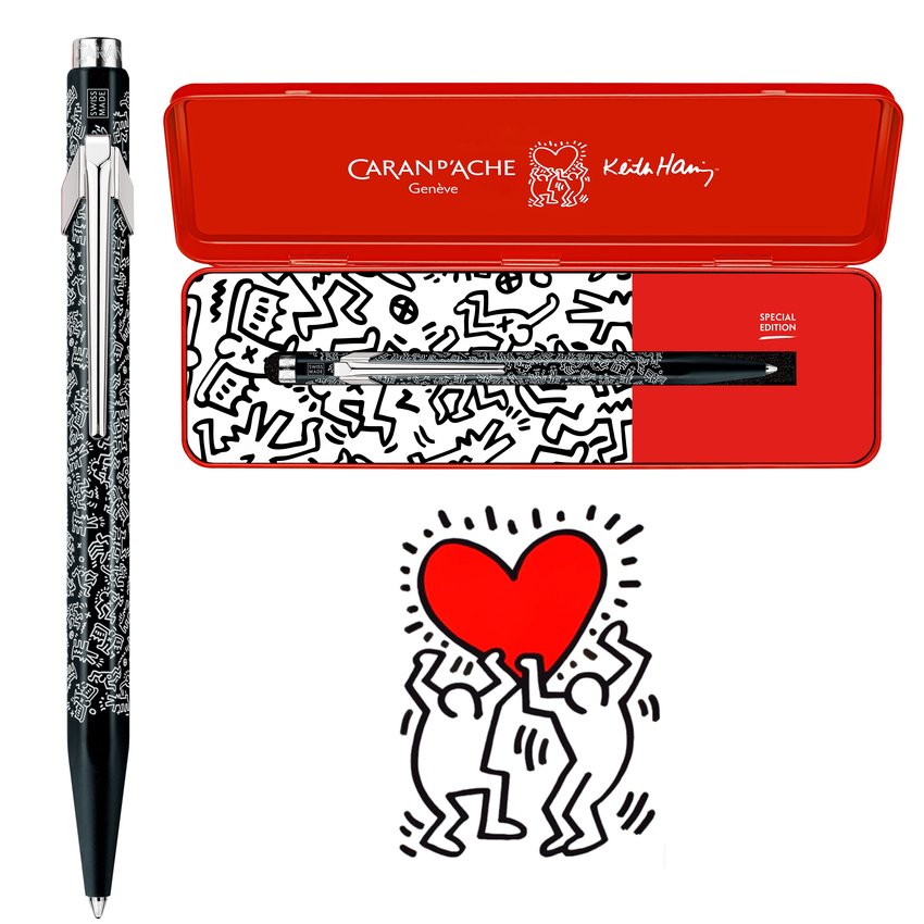 Długopis CARAN D'ACHE 849 Keith Haring w pudełku czarny
