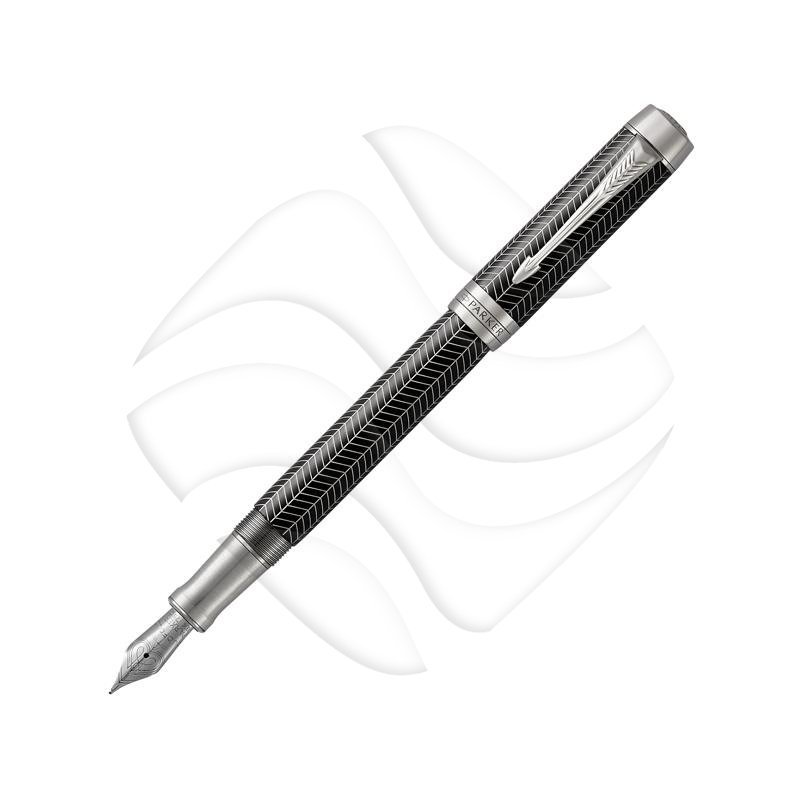 Parker Pióro Wieczne Centennial Duofold Prestige Czarne Chevron CT FP (F) [1945413]