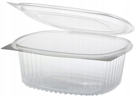 Pojemniki sałatkowe z pokrywką, PET, 1500ml Owal 50szt.  /Papstar