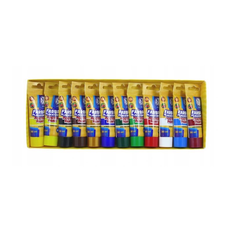 Farby Plakatowe 12 kol. 30ml Tubki  / Astra 83110901