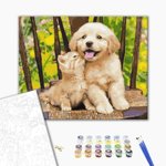 Malowanie po numerach BRUSHME 40x50 cm mali przyjaciele 1 szt., w pudełku