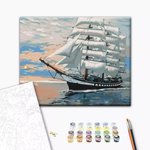 Malowanie po numerach BRUSHME 40x50 cm wiatr w żagle 1 szt., w pudełku