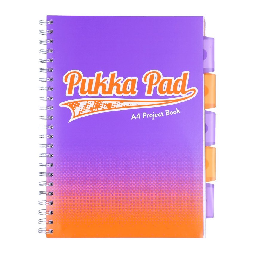 Kołozeszyt A4 200K Kr Project Book Fusion Fioletowy /Pukka Pad 8411-FUS