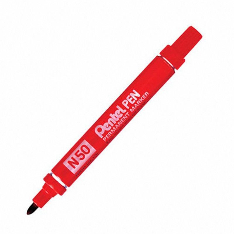 Marker Permanentny Pentel N50 Okrągły Czerwony