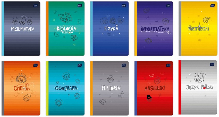 Komplet 10 sztuk Zeszytów A5 60k Interduk ze Ściągą 