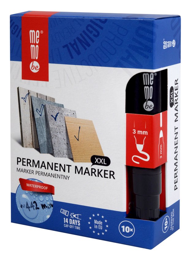 Marker Permanentny M200 Memobe Końcówka Okrągła 3 Mm Czarny