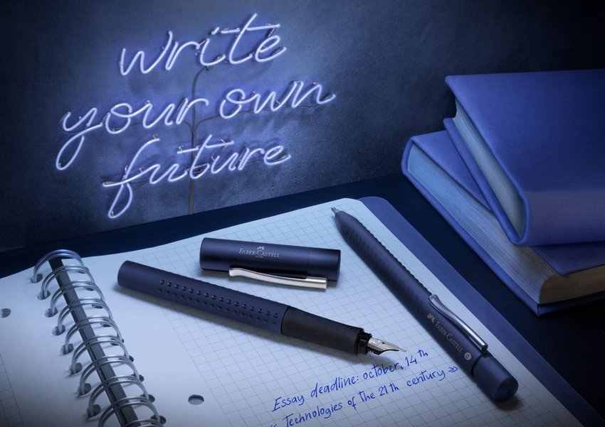 Pióro Wieczne Grip 2011 M Granatowe Faber-Castell