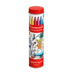 Flamastry akwarelowe CARAN D'ACHE Swisscolor w metalowej tubie z kolorowanką 10 szt., mix kolorów