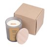 Świeca sojowa DONAU HOME w szarym szkle drewniana pokrywa i knot Citrus Glow 200g