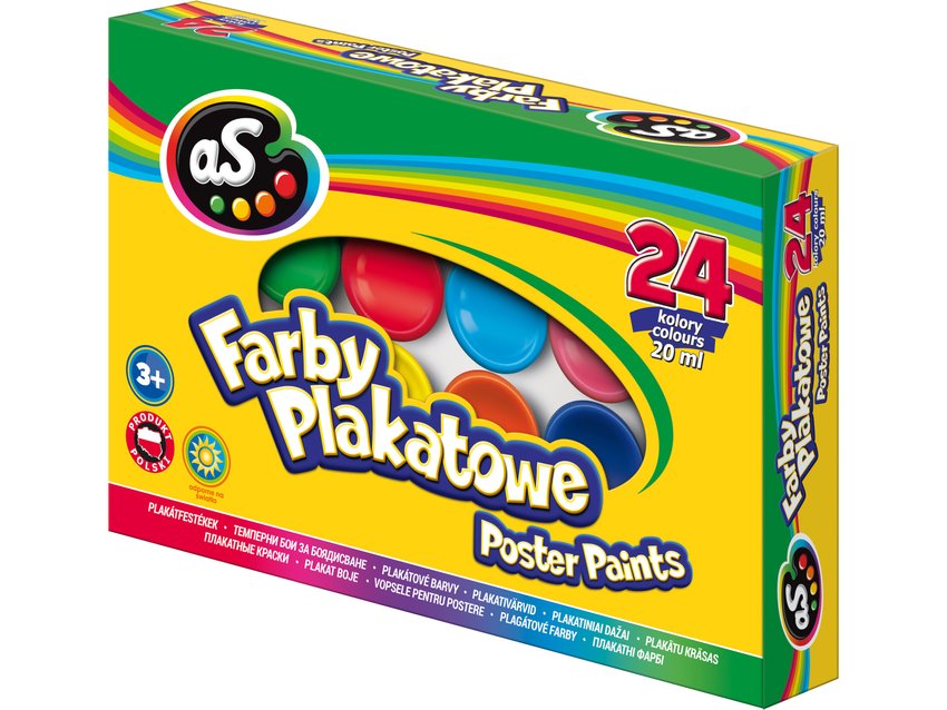Farby Plakatowe 24 Kolory 20ml [301219005] / As