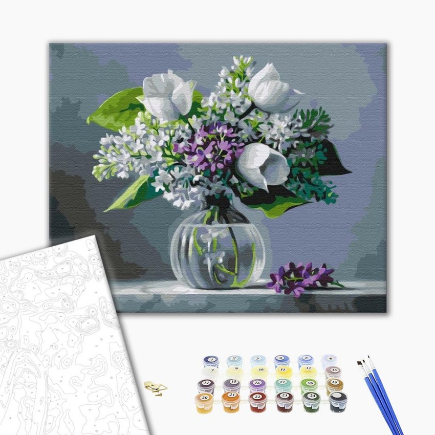 Malowanie po numerach BRUSHME 40x50 cm wiosenna radość 1 szt., w pudełku