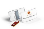 Identyfikator Akrylowy z Magnesem 40x75mm Przezroczysty 25szt. /Durable 812319