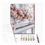 Malowanie po numerach BRUSHME 40x50 cm romantyczny fortepian 1 szt., w pudełku