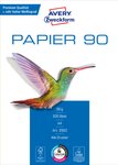 Papier biurowy A4 90g Avery biały do archiwizacji ryza 500 szt.