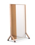 Tablica Parawan Memobe Idea Wood, Mobilna, Powierzchnia 2/3 Suchościeralna Magnetyczna I 1/3 Korkowa, 100X174,5Xh180 Cm
