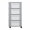  Regał 4x10L Infinity Szaro-Biały / Curver 231559
