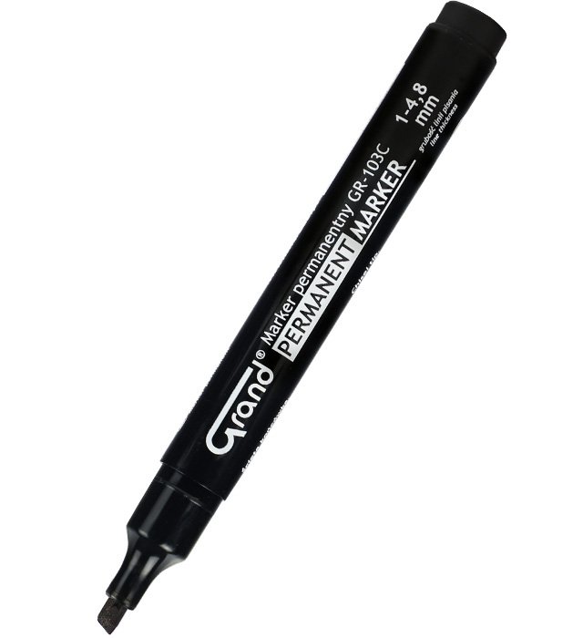 Marker permanent GRAND GR-103C czarny &#8211 ścięta końc. &#8211 A&#822112