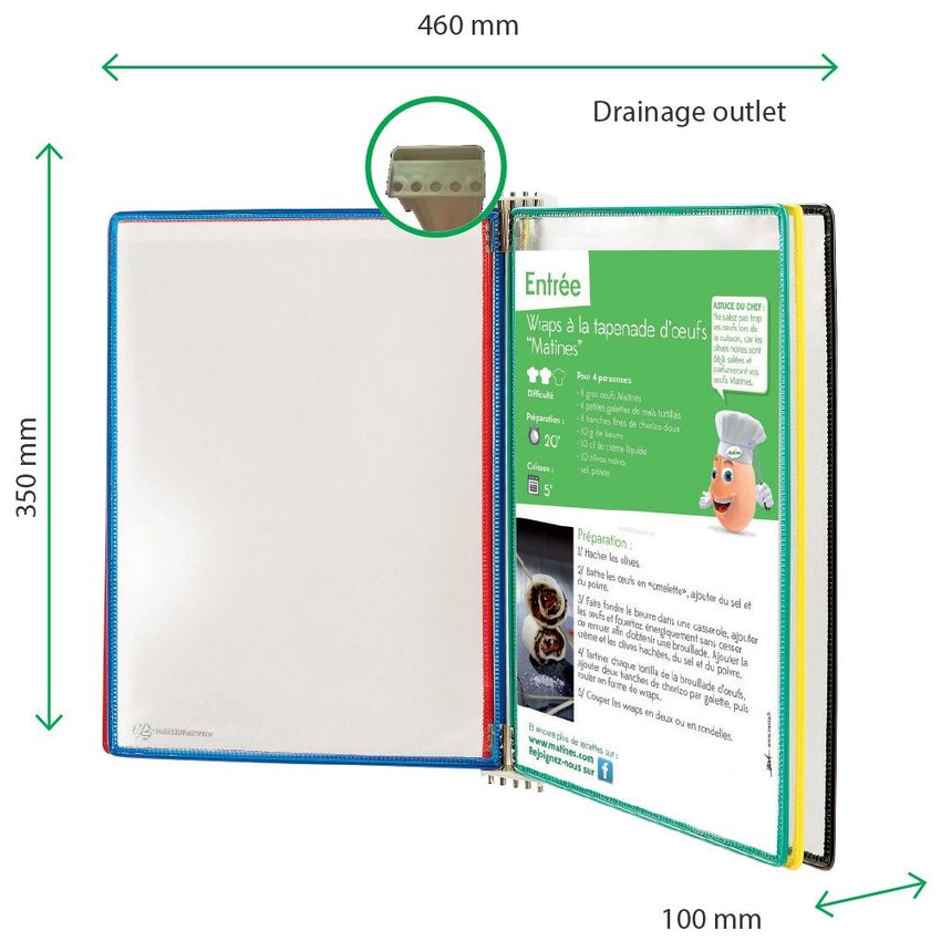 System Prezentacyjny Naścienny Serii Food Line Z 5 Panelami Prezentacyjnymi Tarifold