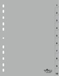 Przekładki A4 PP 1-10 Szare /Durable 651110