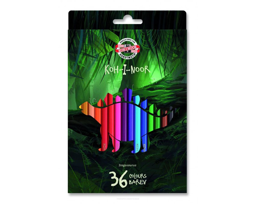 Kredki Ołówkowe 36 kol. Dino /Koh-I-Noor